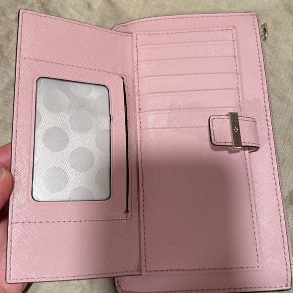 Kate Spade Pink pink Saffiano Compact Snap Zip Wallet - Picture 5 of 6